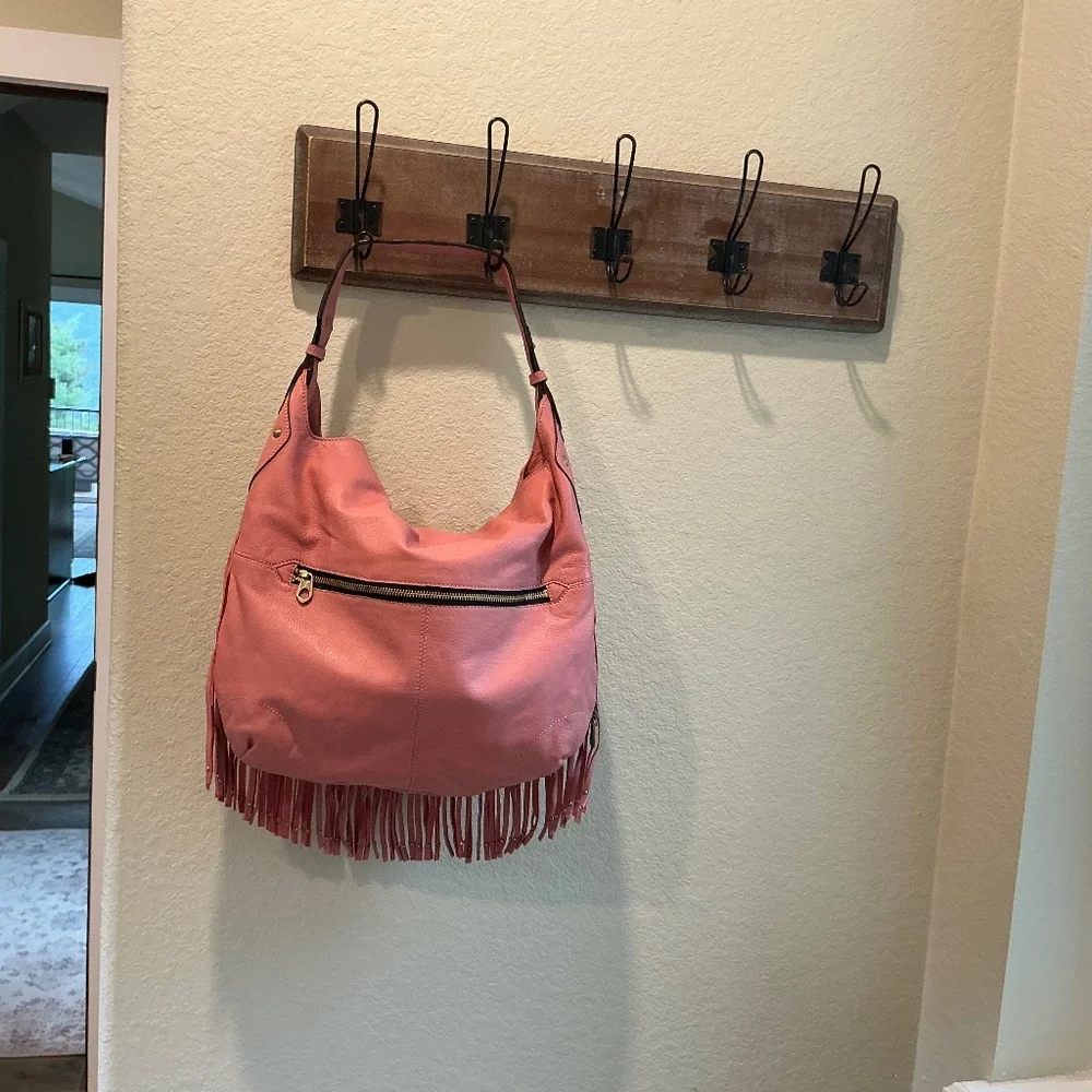 OrYANY Stevie Pink Leather Fringe Conceal Carry Handbag Pristine Condition